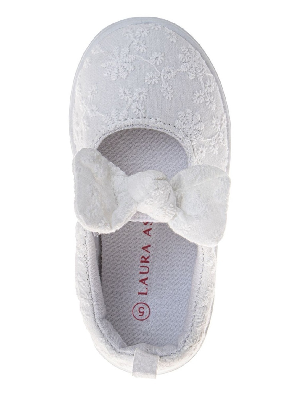 Laura Ashley MJ Style Kids Slip-On Bow Accent Sneakers Size 10
